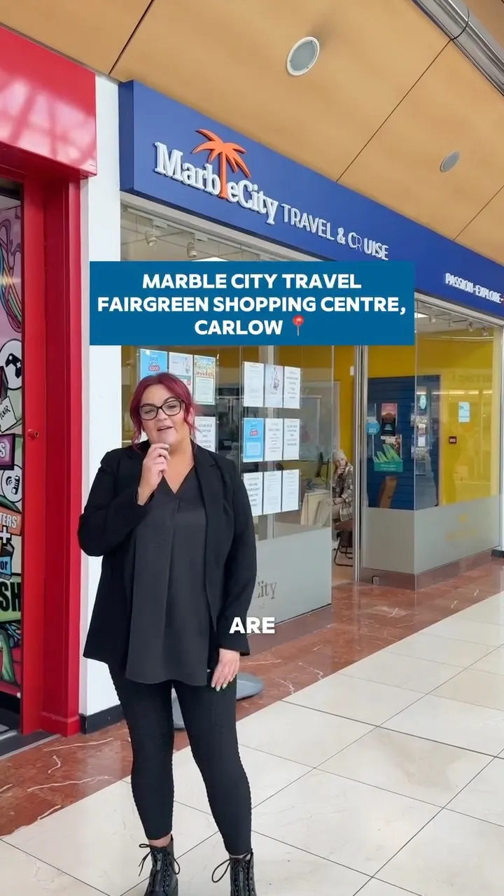 A member of the team outside the Marble City Travel shop in Fairgreen Shopping Centre, Carlow